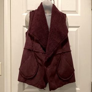 Caslon purple Sherpa vest, Sz XS